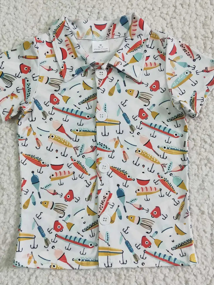 Boys Button Front Shirt Size 14-16