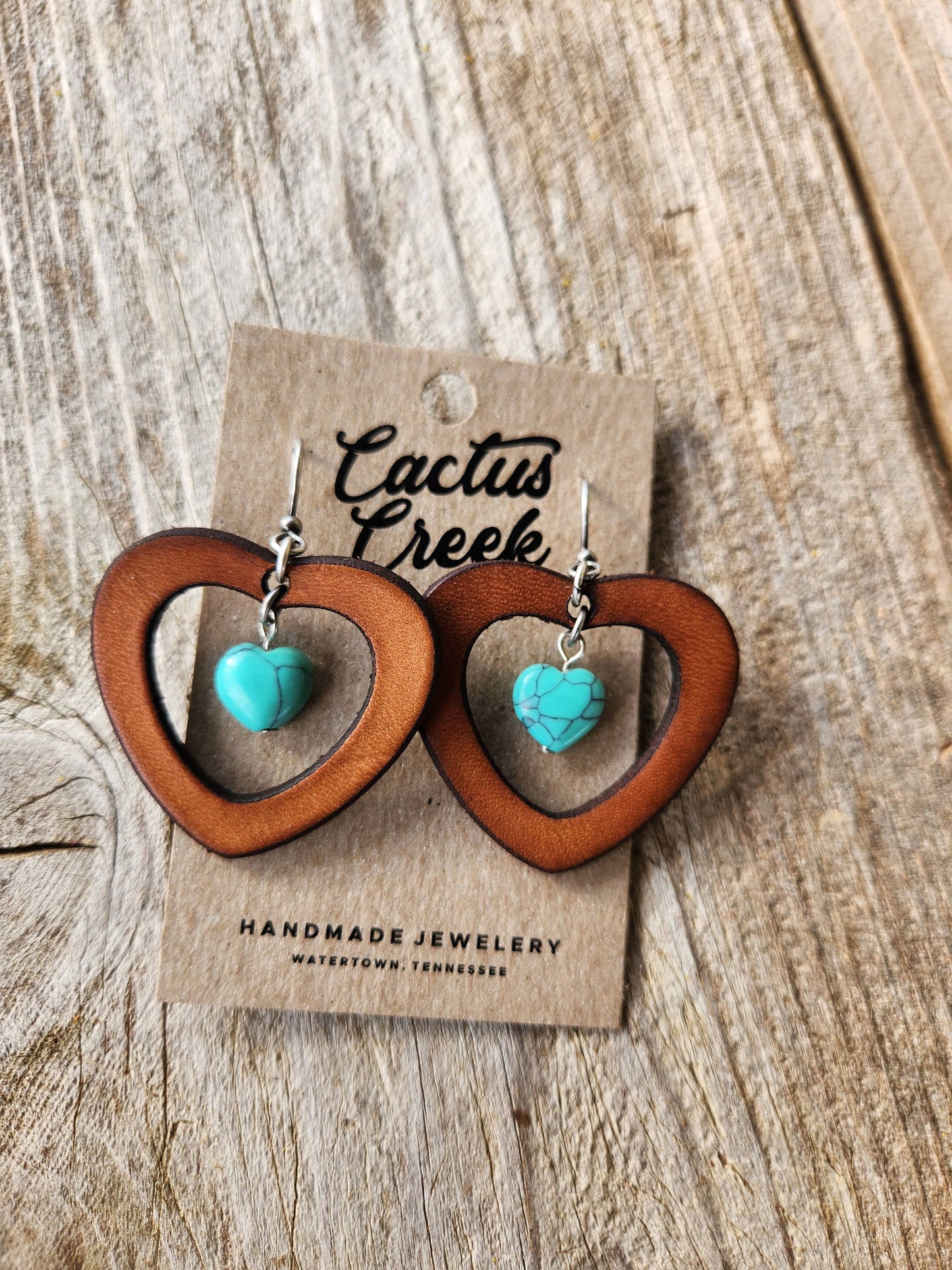 "Rodeo Sweetheart" Handmade Leather Earrings