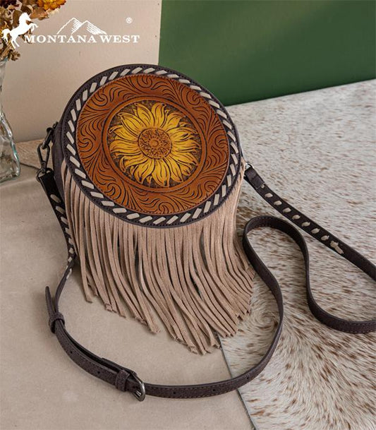 Montana West Sunflower Canteen Style Crossbody