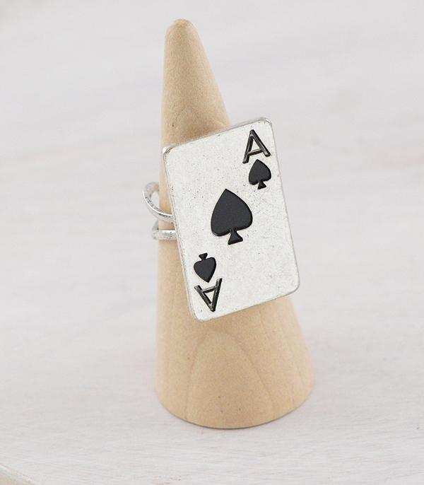 Poker "Ace" Cuff Ring