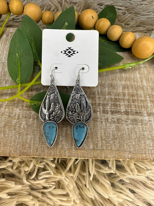 Cactus Turquoise Tear Drop