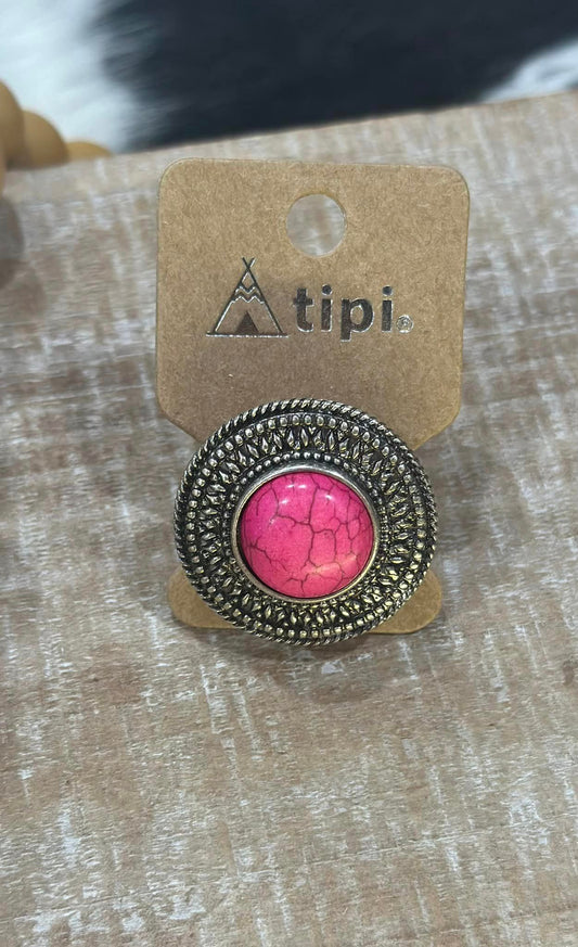 Pink Concho Ring