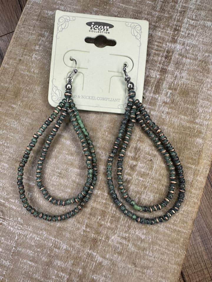 Antiqued Double Hoop Earrings