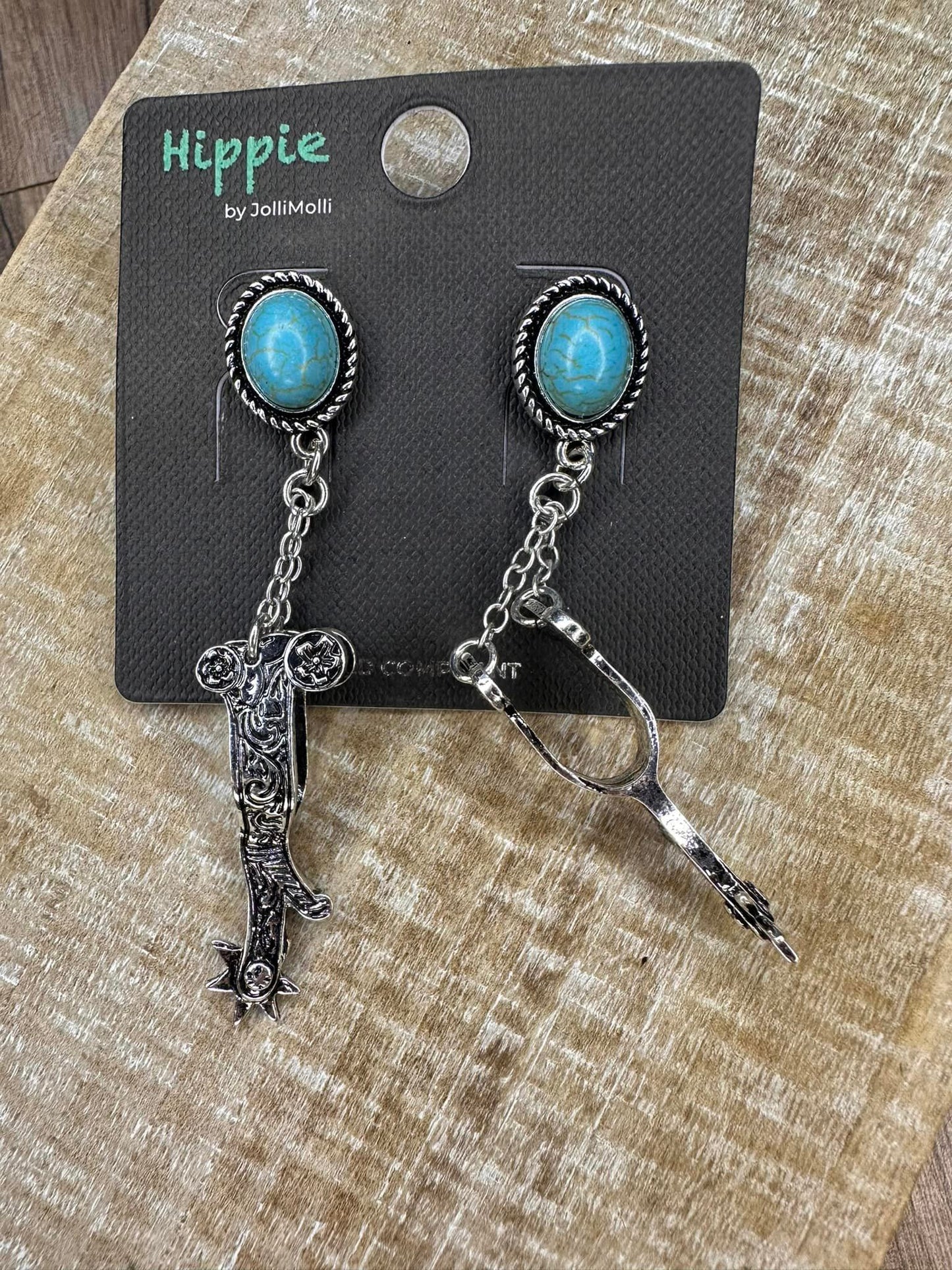 Turquoise Spur Earrings