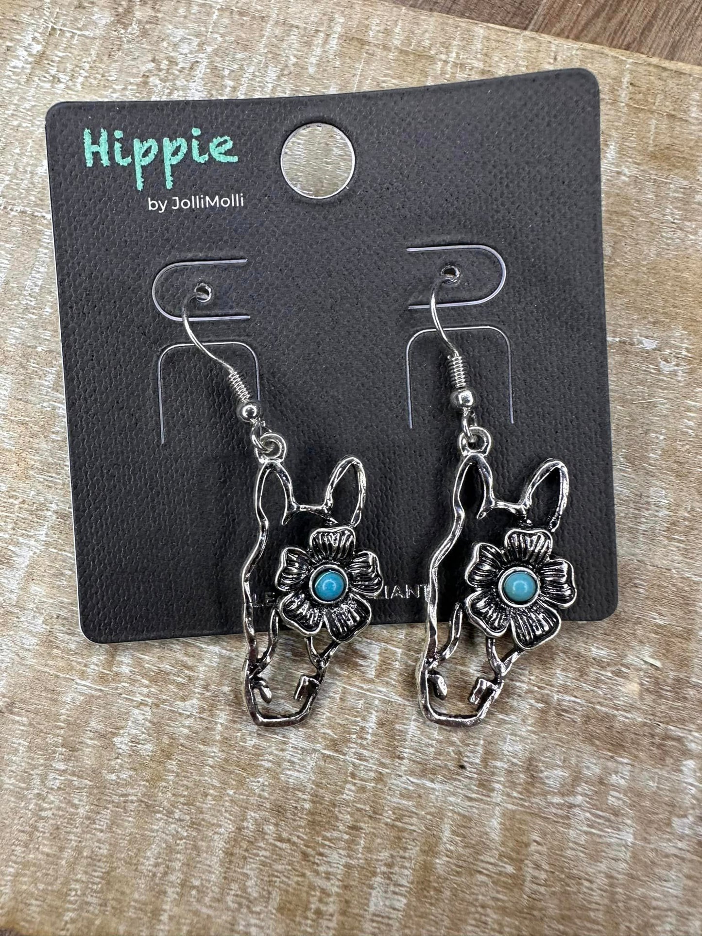 Floral Horse Earrings