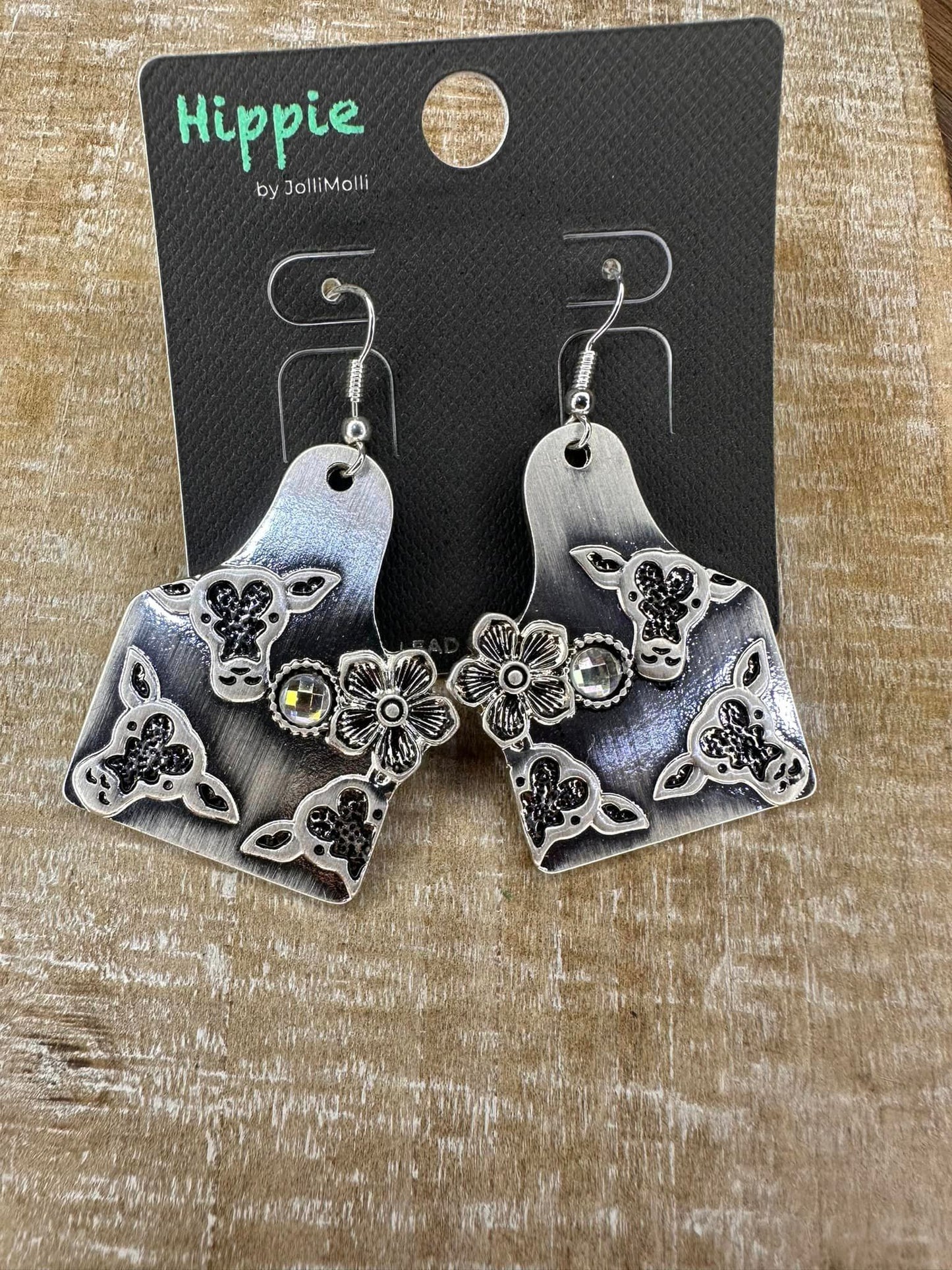 Heifer Cattle Tag Earrings