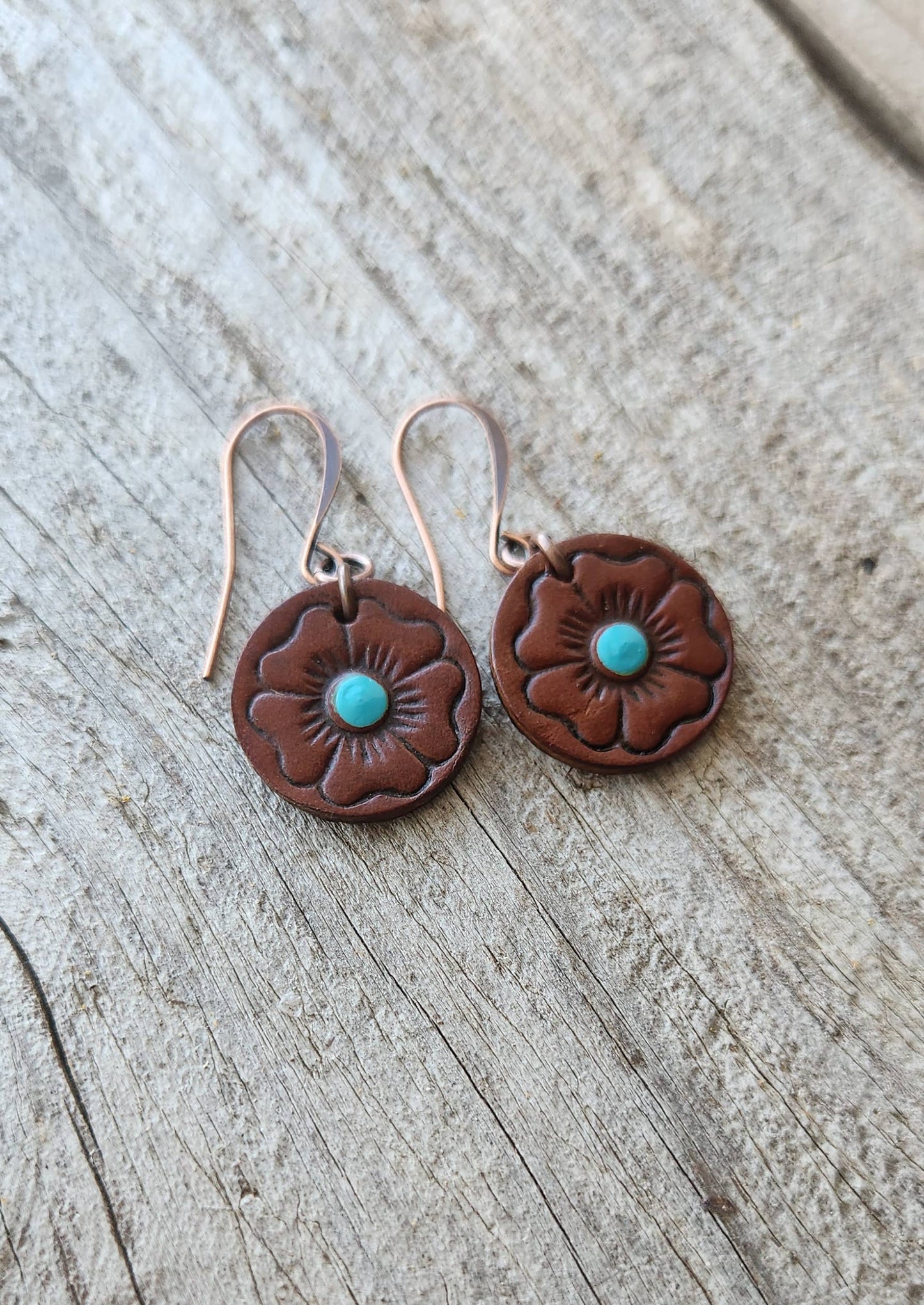 "Baylor" Handmade Leather Earrings