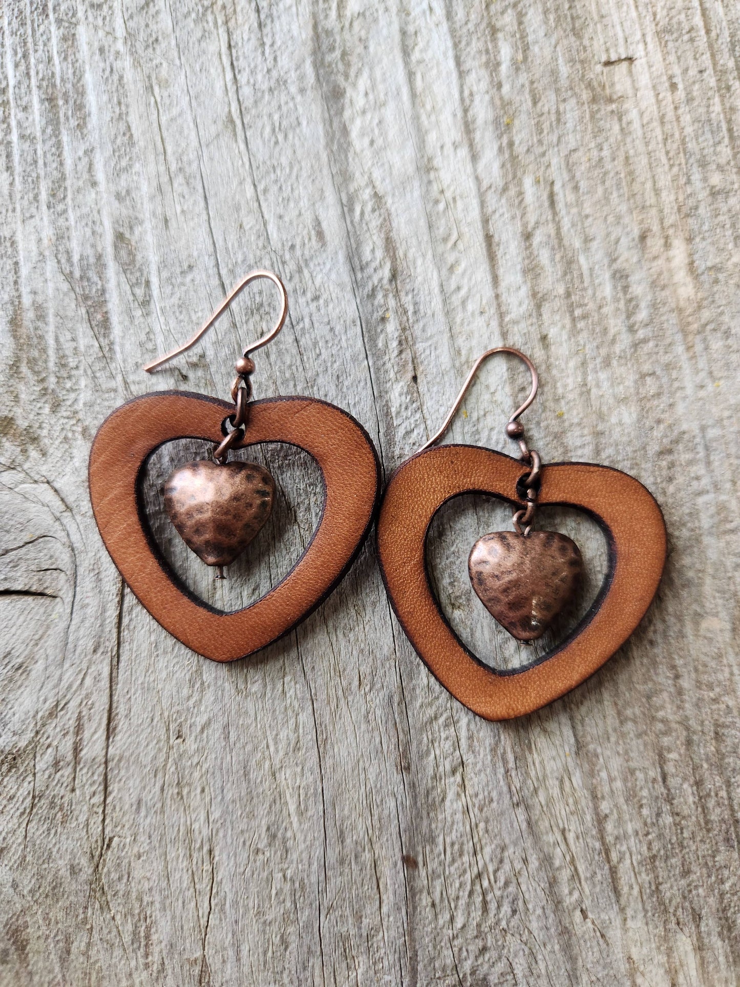 "Rodeo Sweetheart" Handmade Leather Earrings