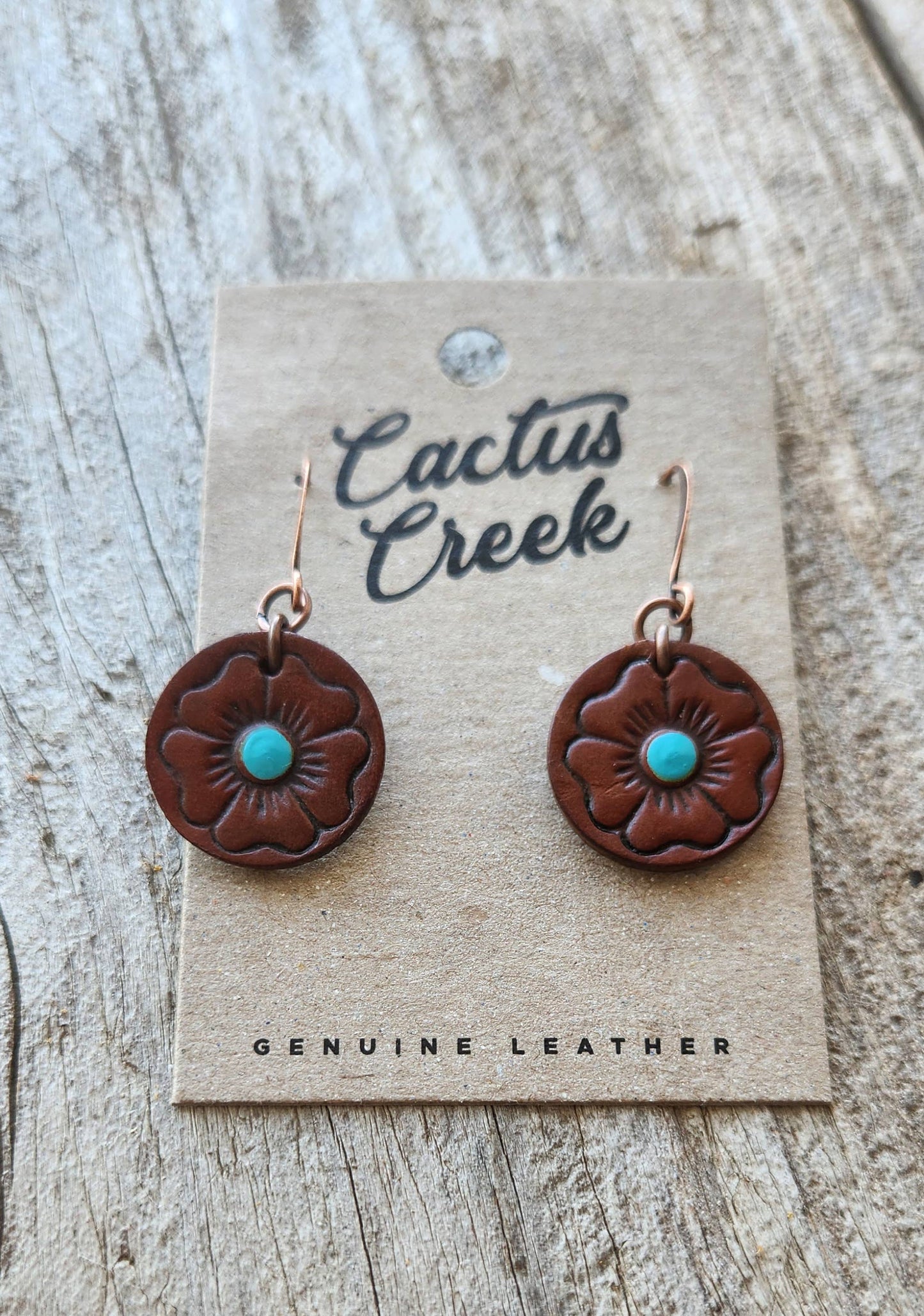 "Baylor" Handmade Leather Earrings