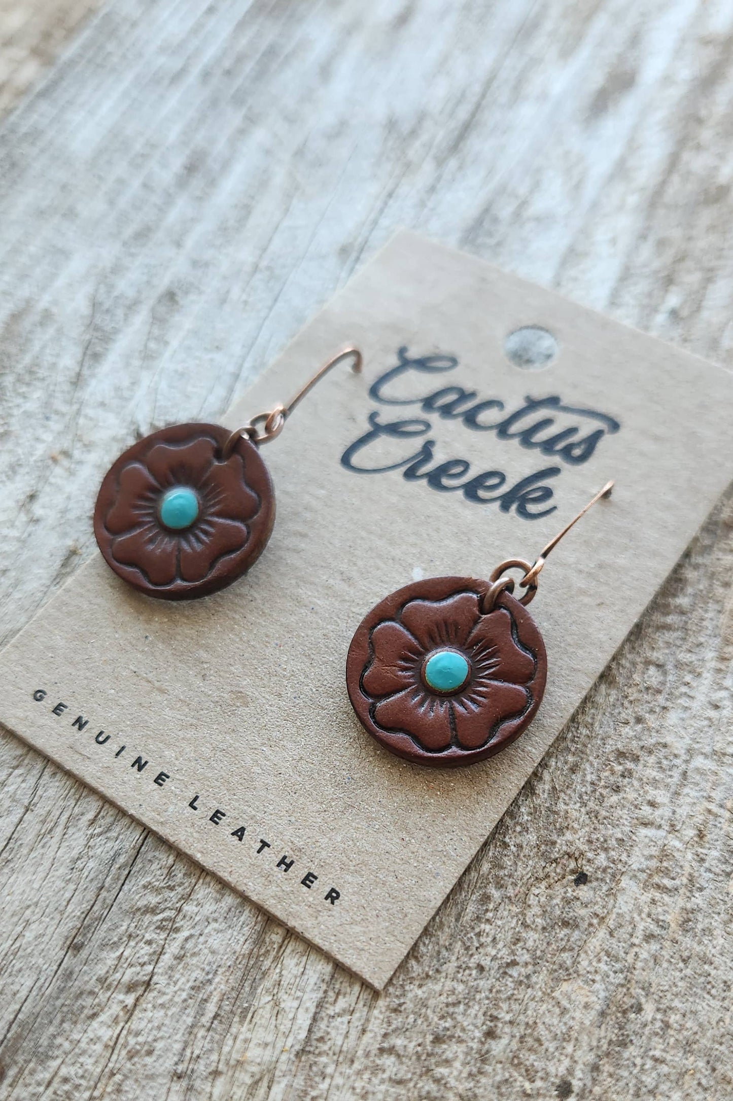 "Baylor" Handmade Leather Earrings