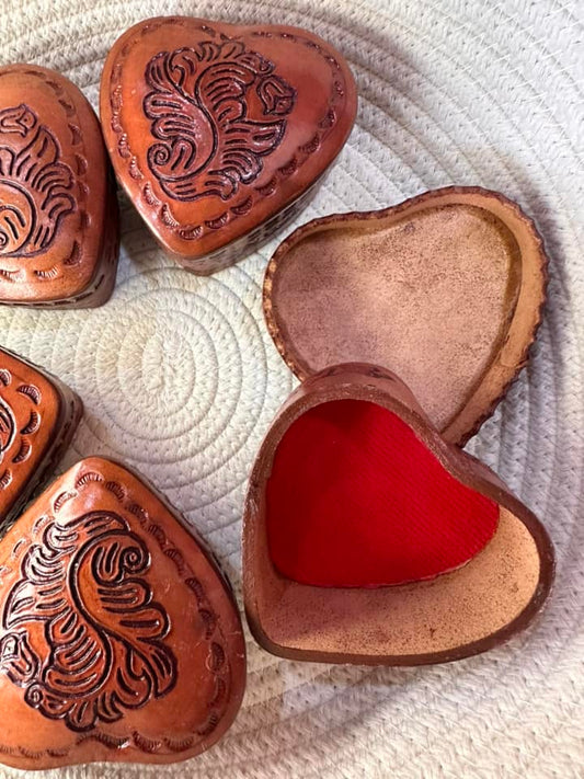 Leather Heart Box