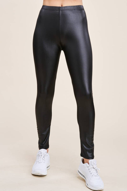 PU FAUX LEATHER LEGGINGS