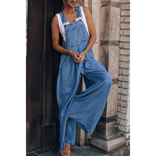 Wide leg overalls